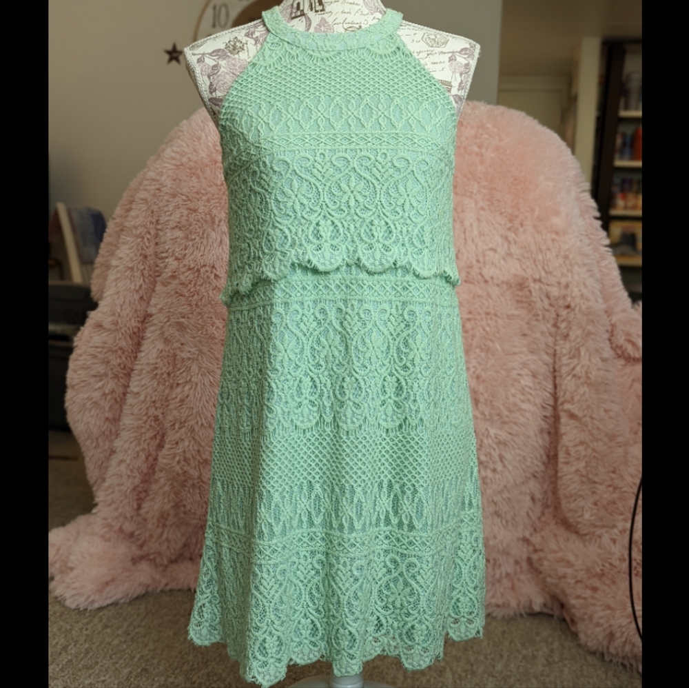 Alya Mint Green Knit Dress